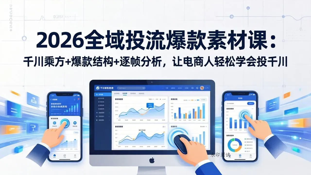 2026全域投流爆款素材课：千川乘方+爆款结构+逐帧分析，让电商人轻松学会投千川智研卡密分销 | 创作者分成平台 | 商业全案定制 | 创业| 运营方案 | 积分兑换系统 | 知识付费社群|宝妈副业智研新知品牌官方网站站