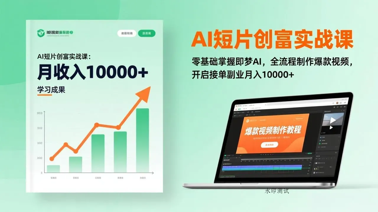 AI短片创富实战课：零基础掌握即梦AI，全流程制作爆款视频，开启接单副业月入10000+(更新智研卡密分销 | 创作者分成平台 | 商业全案定制 | 域名交易平台 | 运营方案 | 积分兑换系统 | 知识付费社群智研新知品牌官方网站站