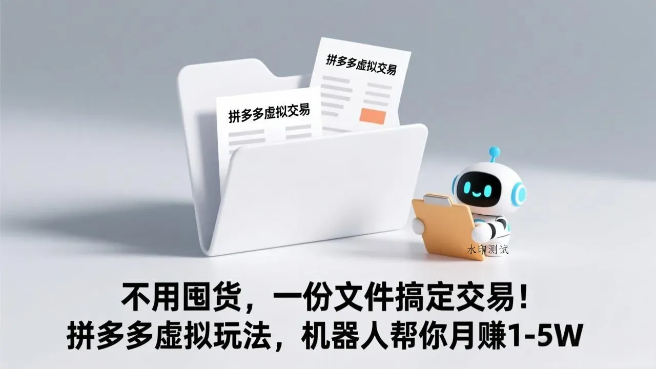 不用囤货,一份文件搞定交易!拼多多虚拟玩法,机器人帮你月赚 1-5W智研卡密分销 | 创作者分成平台 | 商业全案定制 | 域名交易平台 | 运营方案 | 积分兑换系统 | 知识付费社群智研新知品牌官方网站站