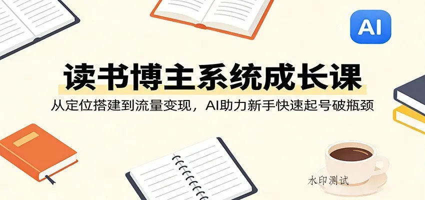 读书博主系统成长课：从定位搭建到流量变现，AI助力新手快速起号破瓶颈智研卡密分销 | 创作者分成平台 | 商业全案定制 | 创业| 运营方案 | 积分兑换系统 | 知识付费社群|宝妈副业智研新知品牌官方网站站