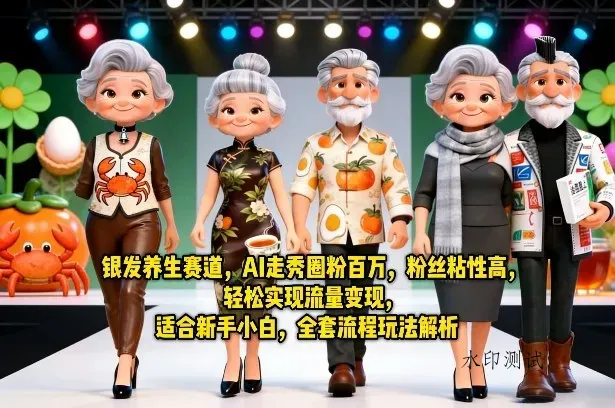 银发养生赛道，AI走秀圈粉百万，粉丝粘性高，轻松实现流量变现，适合新手小白，全套流程玩法解析智研卡密分销 | 创作者分成平台 | 商业全案定制 | 创业| 运营方案 | 积分兑换系统 | 知识付费社群|宝妈副业智研新知品牌官方网站站