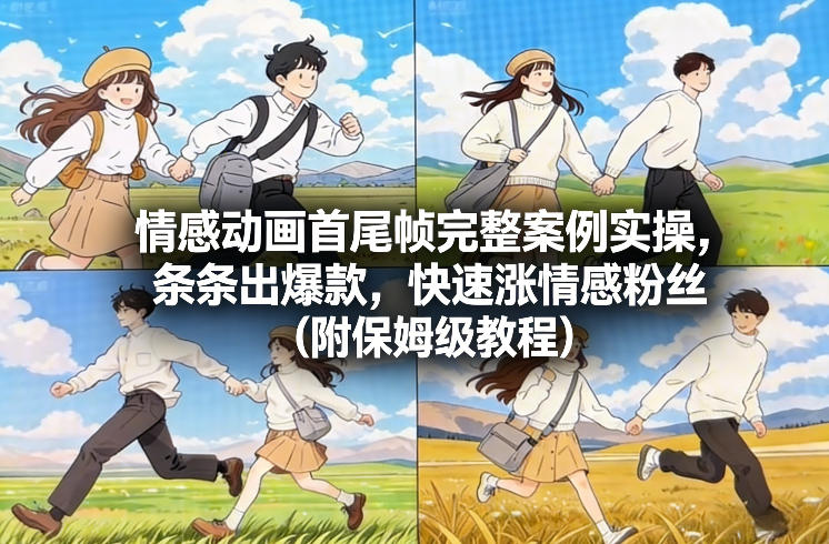 情感动画首尾帧完整案例实操，条条出爆款，快速涨情感粉丝(附保姆级教程)智研卡密分销 | 创作者分成平台 | 商业全案定制 | 域名交易平台 | 运营方案 | 积分兑换系统 | 知识付费社群智研新知品牌官方网站站