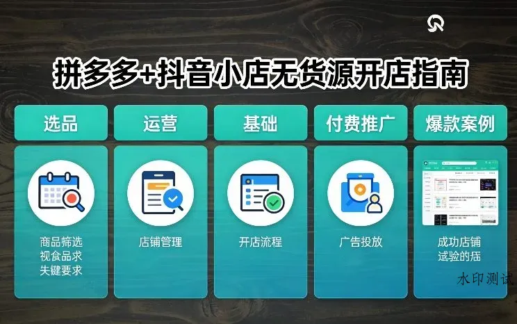 拼多多+抖音小店无货源开店，包括：选品、运营、基础、付费推广、爆款案例等(更新26年3月)智研卡密分销 | 创作者分成平台 | 商业全案定制 | 创业| 运营方案 | 积分兑换系统 | 知识付费社群|宝妈副业智研新知品牌官方网站站