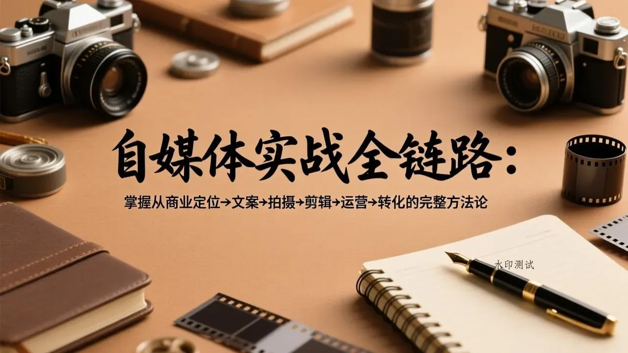 自媒体实战全链路：掌握从商业定位→文案→拍摄→剪辑→运营→转化的完整方法论智研卡密分销 | 创作者分成平台 | 商业全案定制 | 创业| 运营方案 | 积分兑换系统 | 知识付费社群|宝妈副业智研新知品牌官方网站站