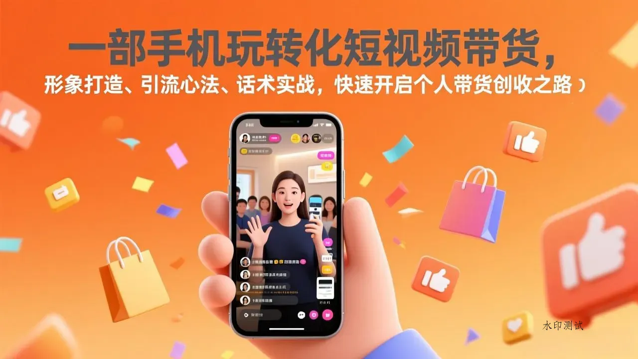 一部手机玩转化短视频带货，形象打造、引流心法、话术实战，快速开启个人带货创收之路智研卡密分销 | 创作者分成平台 | 商业全案定制 | 创业| 运营方案 | 积分兑换系统 | 知识付费社群|宝妈副业智研新知品牌官方网站站