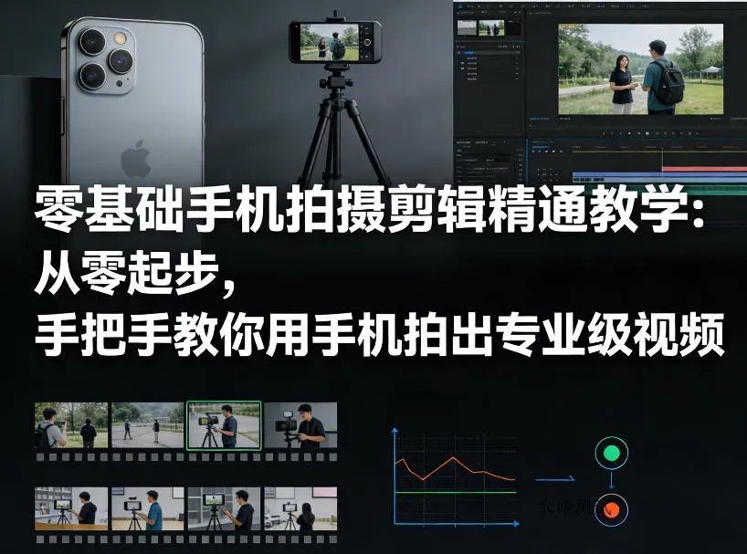 零基础手机拍摄剪辑精通教学：从零起步，手把手教你用手机拍出专业级视频智研卡密分销 | 创作者分成平台 | 商业全案定制 | 创业| 运营方案 | 积分兑换系统 | 知识付费社群|宝妈副业智研新知品牌官方网站站