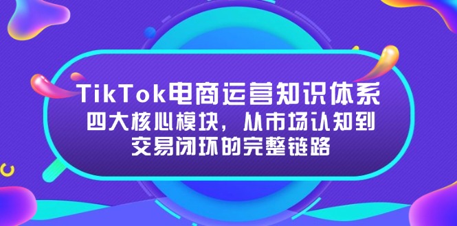 TikTok电商运营知识体系：四大核心模块，从市场认知到交易闭环的完整链路智研卡密分销 | 创作者分成平台 | 商业全案定制 | 域名交易平台 | 运营方案 | 积分兑换系统 | 知识付费社群智研新知品牌官方网站站
