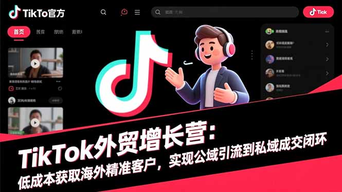 TikTok外贸增长营：低成本获取海外精准客户，实现公域引流到私域成交闭环智研卡密分销 | 创作者分成平台 | 商业全案定制 | 域名交易平台 | 运营方案 | 积分兑换系统 | 知识付费社群智研新知品牌官方网站站