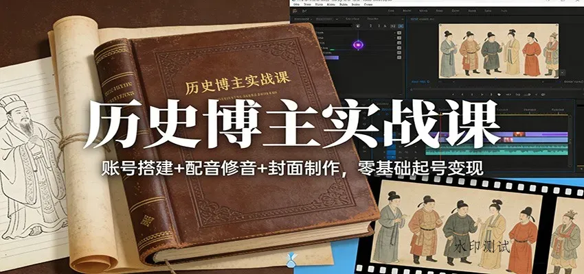 历史博主实战课：账号搭建+配音修音+封面制作，零基础起号变现智研卡密分销 | 创作者分成平台 | 商业全案定制 | 域名交易平台 | 运营方案 | 积分兑换系统 | 知识付费社群智研新知品牌官方网站站