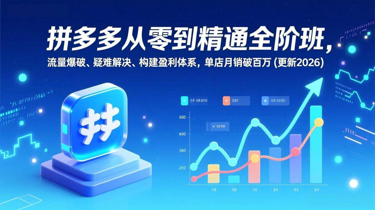 拼多多从零到精通全阶班，流量爆破、疑难解决，构建盈利体系，单店月销破百万(更新2026智研卡密分销 | 创作者分成平台 | 商业全案定制 | 域名交易平台 | 运营方案 | 积分兑换系统 | 知识付费社群智研新知品牌官方网站站