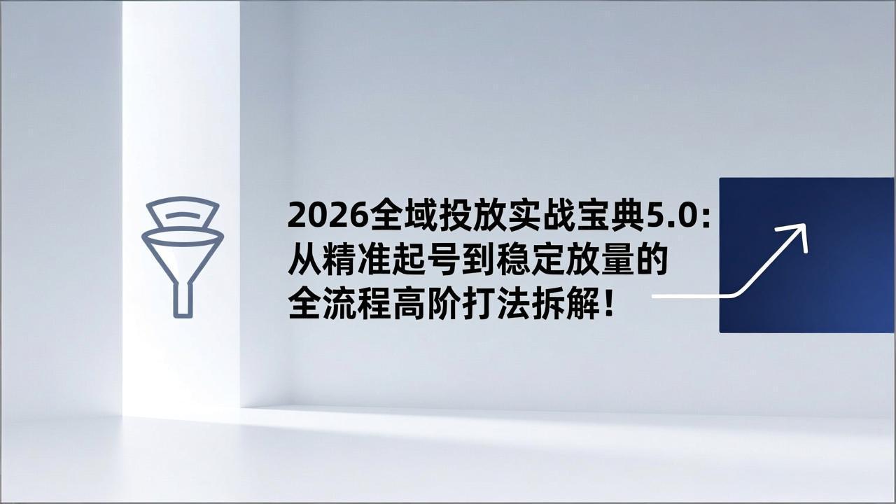 2026全域投放实战宝典5.0：从精准起号到稳定放量的全流程高阶打法拆解！智研卡密分销 | 创作者分成平台 | 商业全案定制 | 域名交易平台 | 运营方案 | 积分兑换系统 | 知识付费社群智研新知品牌官方网站站
