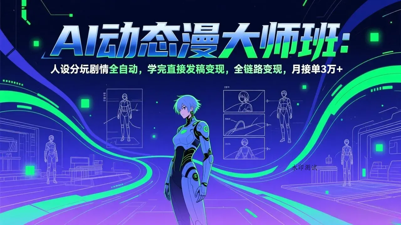AI动态漫剧大师班:人设分镜剧情全自动,学完直接发稿变现,全链路变现,月接单3万+智研卡密分销 | 创作者分成平台 | 商业全案定制 | 创业| 运营方案 | 积分兑换系统 | 知识付费社群|宝妈副业智研新知品牌官方网站站