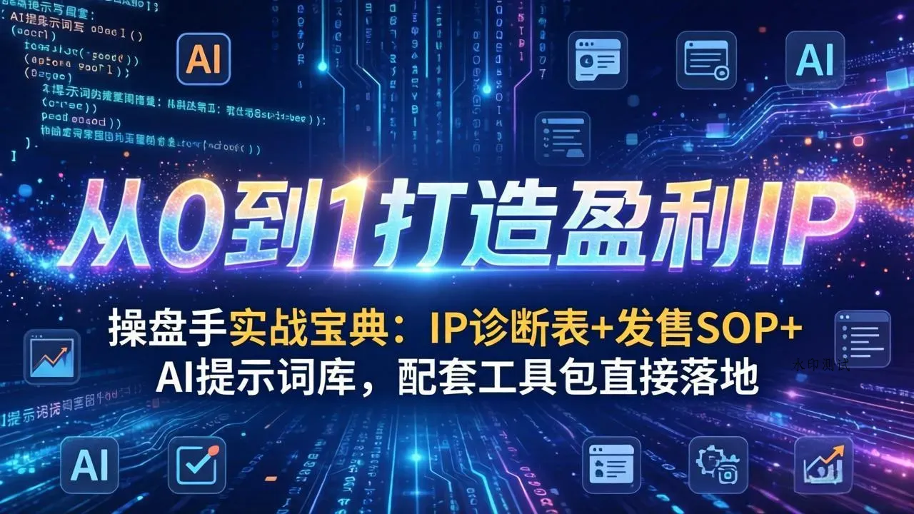 操盘手实战宝典：IP诊断表+发售SOP+AI提示词库，配套工具包直接落地，从0到1打造盈利IP智研卡密分销 | 创作者分成平台 | 商业全案定制 | 创业| 运营方案 | 积分兑换系统 | 知识付费社群|宝妈副业智研新知品牌官方网站站