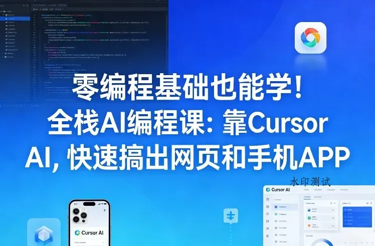 零编程基础也能学！全栈AI编程课：靠Cursor AI，快速搞出网页和手机APP智研卡密分销 | 创作者分成平台 | 商业全案定制 | 创业| 运营方案 | 积分兑换系统 | 知识付费社群|宝妈副业智研新知品牌官方网站站