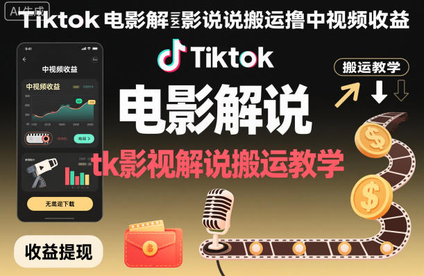 Tiktok电影解说搬运撸中视频收益，tk影视解说搬运教学智研卡密分销 | 创作者分成平台 | 商业全案定制 | 域名交易平台 | 运营方案 | 积分兑换系统 | 知识付费社群智研新知品牌官方网站站