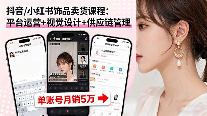 抖音/小红书饰品卖货课程：平台运营+视觉设计+供应链管理，单账号月销5万智研卡密分销 | 创作者分成平台 | 商业全案定制 | 域名交易平台 | 运营方案 | 积分兑换系统 | 知识付费社群智研新知品牌官方网站站
