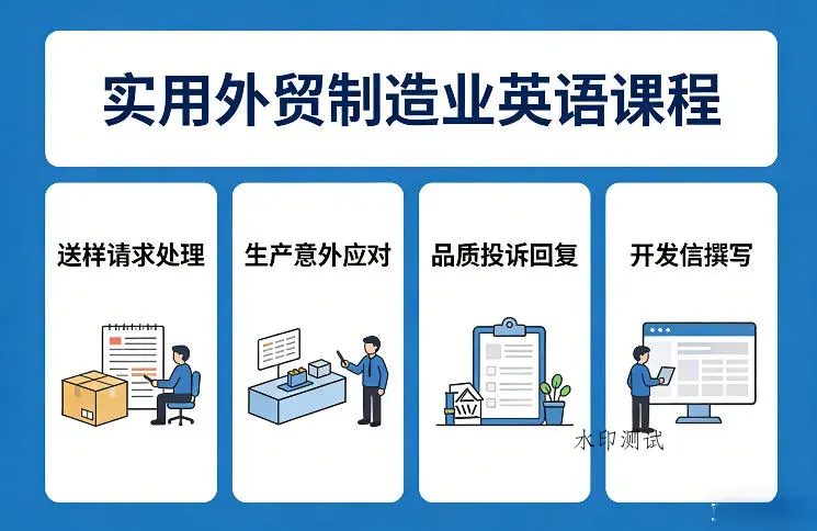 实用外贸制造业英语课程，教你专业处理送样请求、应对生产意外、回复品质投诉、撰写开发信等智研卡密分销 | 创作者分成平台 | 商业全案定制 | 创业| 运营方案 | 积分兑换系统 | 知识付费社群|宝妈副业智研新知品牌官方网站站