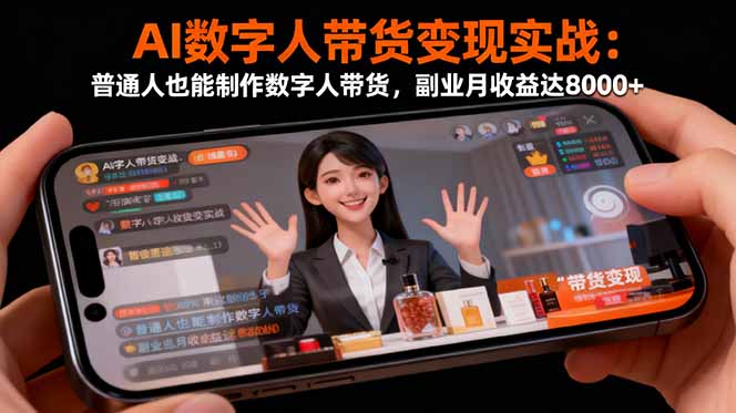 AI数字人带货变现实战：普通人也能制作数字人带货，副业月收益达8000+智研卡密分销 | 创作者分成平台 | 商业全案定制 | 域名交易平台 | 运营方案 | 积分兑换系统 | 知识付费社群智研新知品牌官方网站站