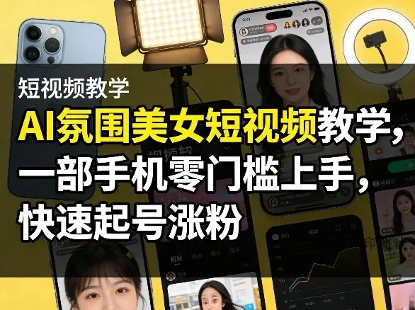 AI氛围美女短视频教学，一部手机零门槛上手，快速起号涨粉智研卡密分销 | 创作者分成平台 | 商业全案定制 | 创业| 运营方案 | 积分兑换系统 | 知识付费社群|宝妈副业智研新知品牌官方网站站