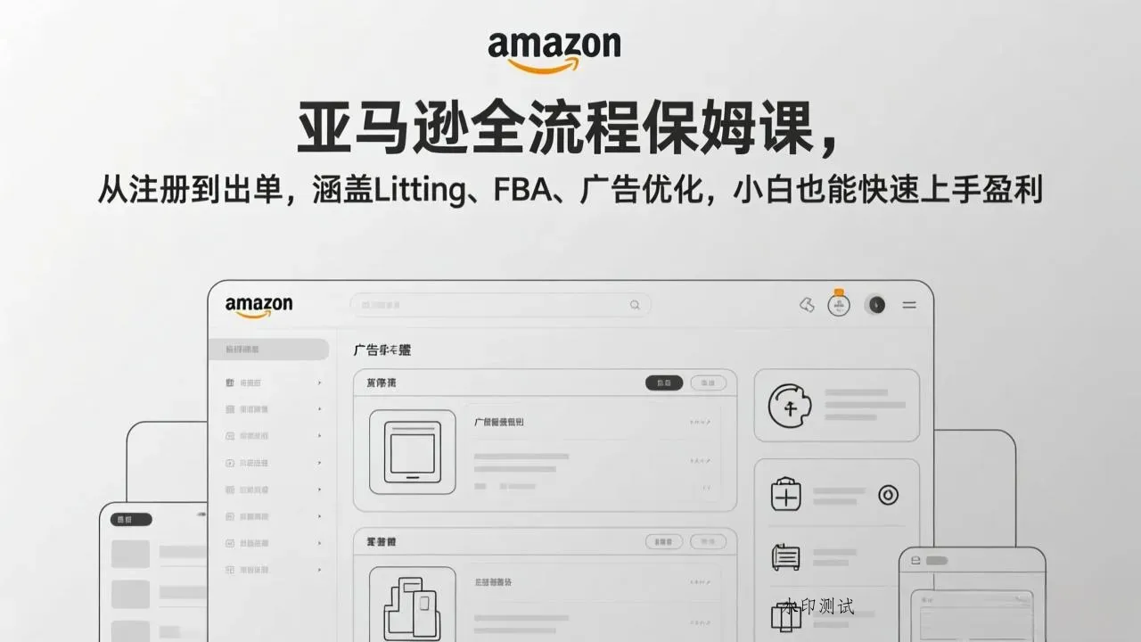 亚马逊全流程保姆课，从注册到出单，涵盖Listing、FBA、广告优化，小白也能快速上手盈利智研卡密分销 | 创作者分成平台 | 商业全案定制 | 创业| 运营方案 | 积分兑换系统 | 知识付费社群|宝妈副业智研新知品牌官方网站站