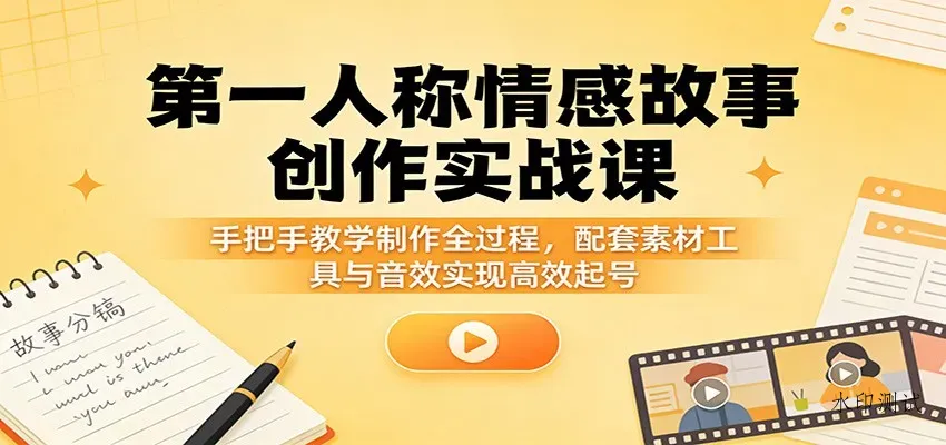 第一人称情感故事创作实战课：手把手教学制作全过程，配套素材工具与音效实现高效起号智研卡密分销 | 创作者分成平台 | 商业全案定制 | 创业| 运营方案 | 积分兑换系统 | 知识付费社群|宝妈副业智研新知品牌官方网站站