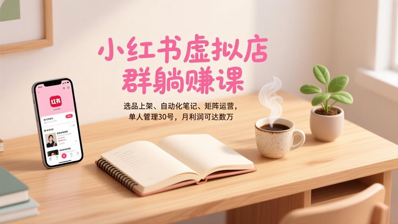 小红书虚拟店群躺赚课，选品上架、自动化笔记、矩阵运营，单人管理30号，月利润可达数万智研卡密分销 | 创作者分成平台 | 商业全案定制 | 域名交易平台 | 运营方案 | 积分兑换系统 | 知识付费社群智研新知品牌官方网站站
