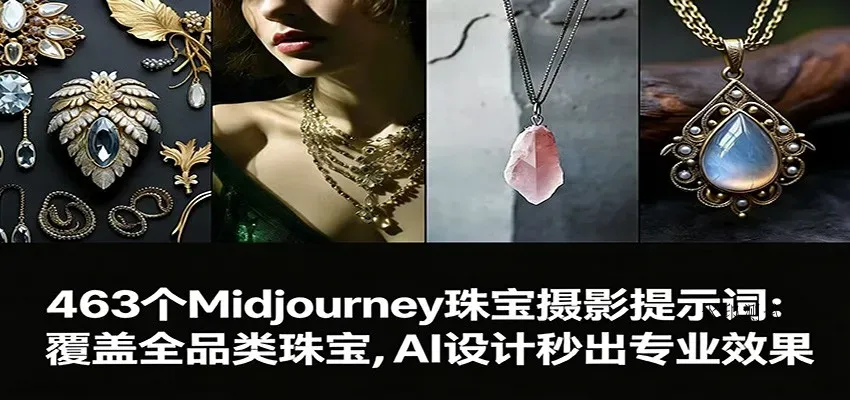 图片[1]智研卡密分销 | 创作者分成平台 | 商业全案定制 | 域名交易平台 | 运营方案 | 积分兑换系统 | 知识付费社群463个Midjourney珠宝摄影提示词：覆盖全品类珠宝，AI设计秒出专业效果智研卡密分销 | 创作者分成平台 | 商业全案定制 | 域名交易平台 | 运营方案 | 积分兑换系统 | 知识付费社群智研新知品牌官方网站站