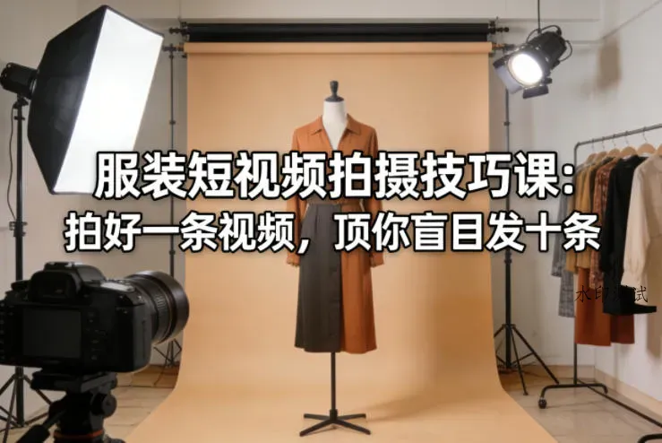 服装短视频拍摄技巧课：拍好一条视频，顶你盲目发十条智研卡密分销 | 创作者分成平台 | 商业全案定制 | 创业| 运营方案 | 积分兑换系统 | 知识付费社群|宝妈副业智研新知品牌官方网站站