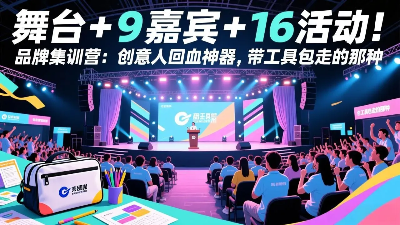 舞台 + 9 嘉宾 + 16 活动！品牌集训营：创意人回血神器，带工具包走的那种智研卡密分销 | 创作者分成平台 | 商业全案定制 | 创业| 运营方案 | 积分兑换系统 | 知识付费社群|宝妈副业智研新知品牌官方网站站