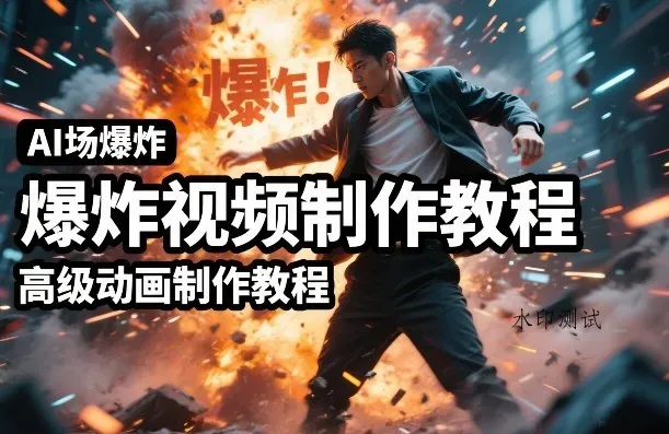 AI场景爆炸视频制作教程，利用人物实拍视频制作出高级的动画特效智研卡密分销 | 创作者分成平台 | 商业全案定制 | 创业| 运营方案 | 积分兑换系统 | 知识付费社群|宝妈副业智研新知品牌官方网站站