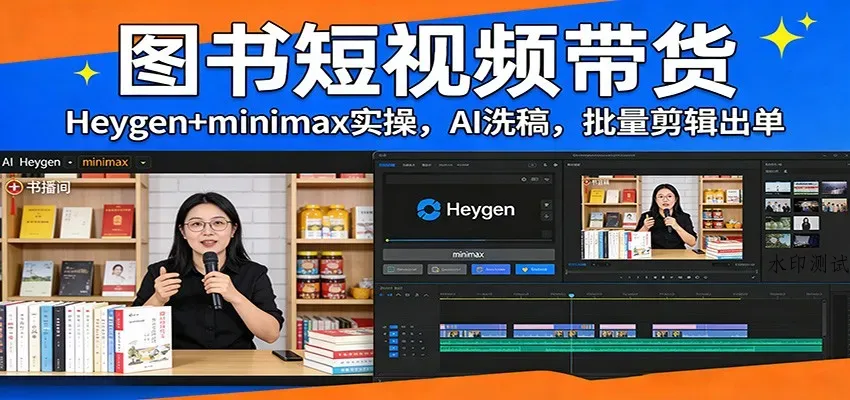 图书短视频带货：Heygen+minimax实操，AI洗稿 ，批量剪辑出单智研卡密分销 | 创作者分成平台 | 商业全案定制 | 创业| 运营方案 | 积分兑换系统 | 知识付费社群|宝妈副业智研新知品牌官方网站站