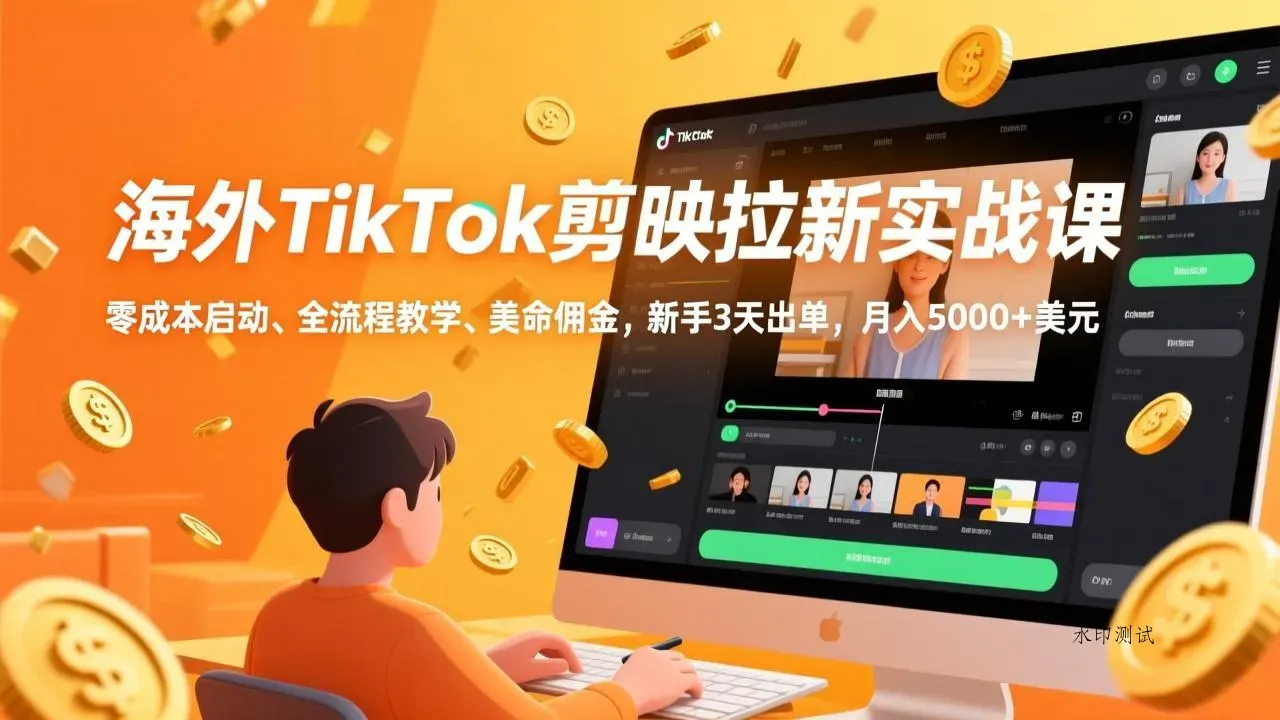 海外TikTok剪映拉新实战课，零成本启动、全流程教学、美金佣金，新手3天出单，月入5000+美元智研卡密分销 | 创作者分成平台 | 商业全案定制 | 创业| 运营方案 | 积分兑换系统 | 知识付费社群|宝妈副业智研新知品牌官方网站站