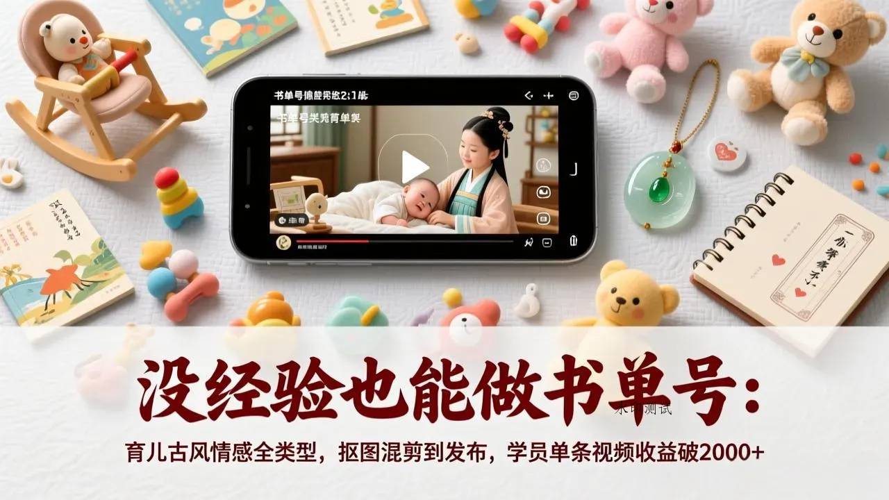 没经验也能做书单号：育儿古风情感全类型，抠图混剪到发布，学员单条视频收益破2000+智研卡密分销 | 创作者分成平台 | 商业全案定制 | 创业| 运营方案 | 积分兑换系统 | 知识付费社群|宝妈副业智研新知品牌官方网站站