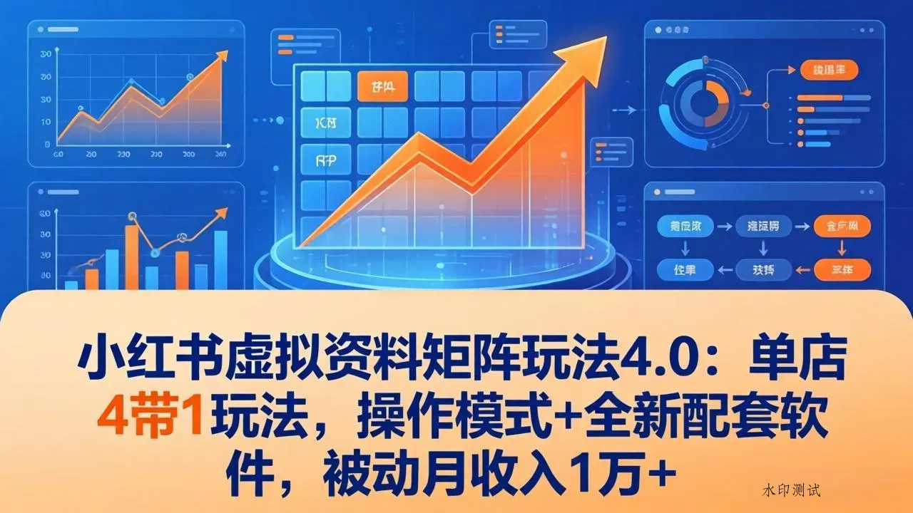 小红书虚拟资料矩阵玩法4.0：单店4带1玩法，操作模式+全新配套软件，被动月收入1万+智研卡密分销 | 创作者分成平台 | 商业全案定制 | 创业| 运营方案 | 积分兑换系统 | 知识付费社群|宝妈副业智研新知品牌官方网站站