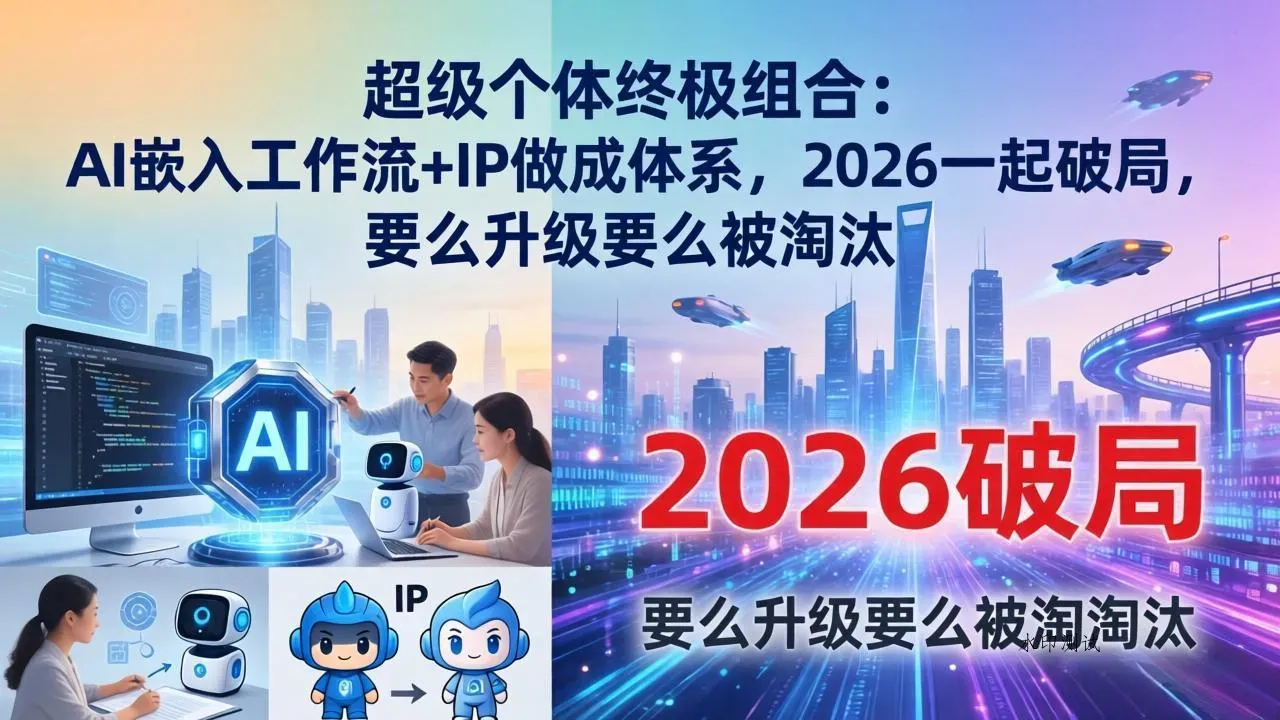 超级个体终极组合：AI嵌入工作流+IP做成体系，2026一起破局，要么升级要么被淘汰智研卡密分销 | 创作者分成平台 | 商业全案定制 | 创业| 运营方案 | 积分兑换系统 | 知识付费社群|宝妈副业智研新知品牌官方网站站