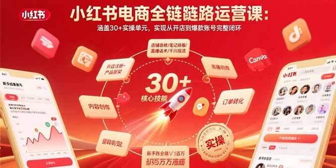 小红书电商全链路运营课：涵盖30+实操单元，实现从开店到爆款账号完整闭环智研卡密分销 | 创作者分成平台 | 商业全案定制 | 域名交易平台 | 运营方案 | 积分兑换系统 | 知识付费社群智研新知品牌官方网站站