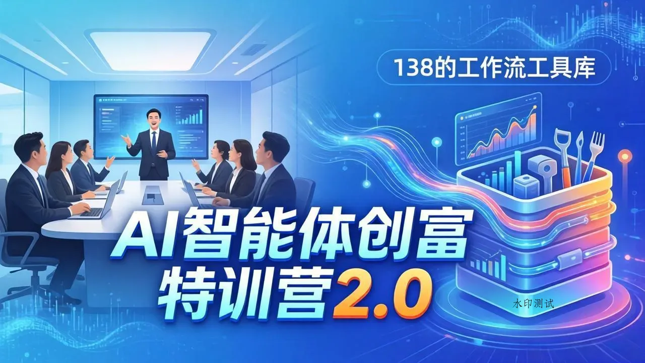 AI智能体创富训练营2.0：3天闭门直播+视频课+工具库，从0到1搭建智能体附138个工作流智研卡密分销 | 创作者分成平台 | 商业全案定制 | 创业| 运营方案 | 积分兑换系统 | 知识付费社群|宝妈副业智研新知品牌官方网站站