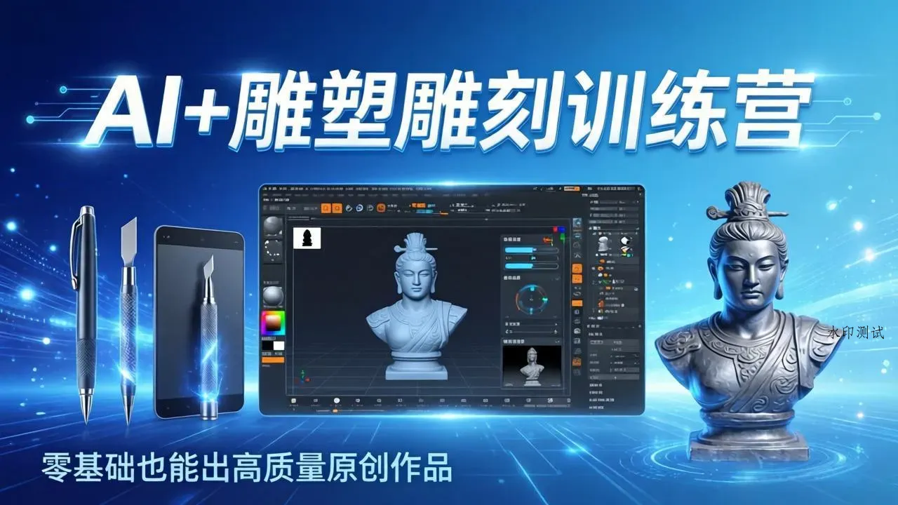 AI+雕塑雕刻训练营：从AI创作、大模型训练到3D雕刻 + 渲染，零基础也能出高质量原创作品智研卡密分销 | 创作者分成平台 | 商业全案定制 | 创业| 运营方案 | 积分兑换系统 | 知识付费社群|宝妈副业智研新知品牌官方网站站