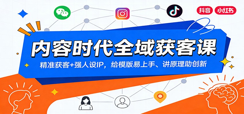 内容时代全域获客课：精准获客+强人设IP，给模版易上手、讲原理助创新智研卡密分销 | 创作者分成平台 | 商业全案定制 | 域名交易平台 | 运营方案 | 积分兑换系统 | 知识付费社群智研新知品牌官方网站站