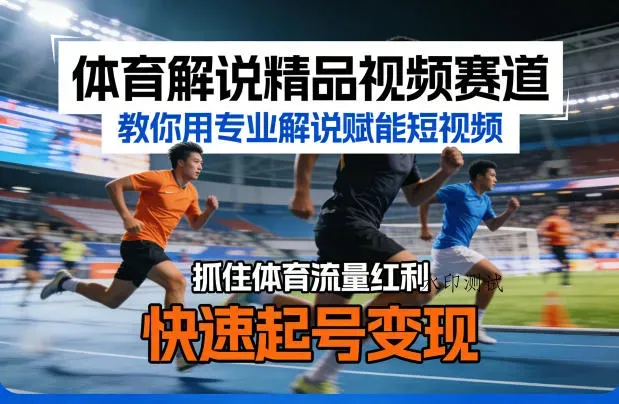 体育解说精品视频赛道,教你用专业解说赋能短视频,抓住体育流量红利,快速起号变现智研卡密分销 | 创作者分成平台 | 商业全案定制 | 创业| 运营方案 | 积分兑换系统 | 知识付费社群|宝妈副业智研新知品牌官方网站站