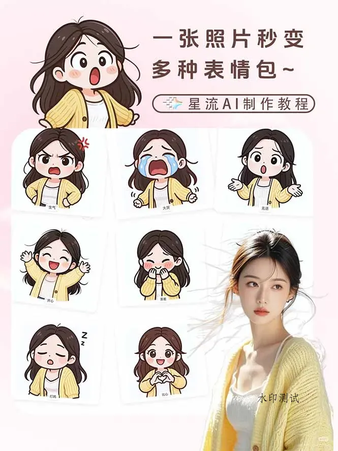 一张照片秒变N种专属表情包，三步搞定可爱搞怪治愈风，从此斗图聊天不再到处存别人图智研卡密分销 | 创作者分成平台 | 商业全案定制 | 创业| 运营方案 | 积分兑换系统 | 知识付费社群|宝妈副业智研新知品牌官方网站站