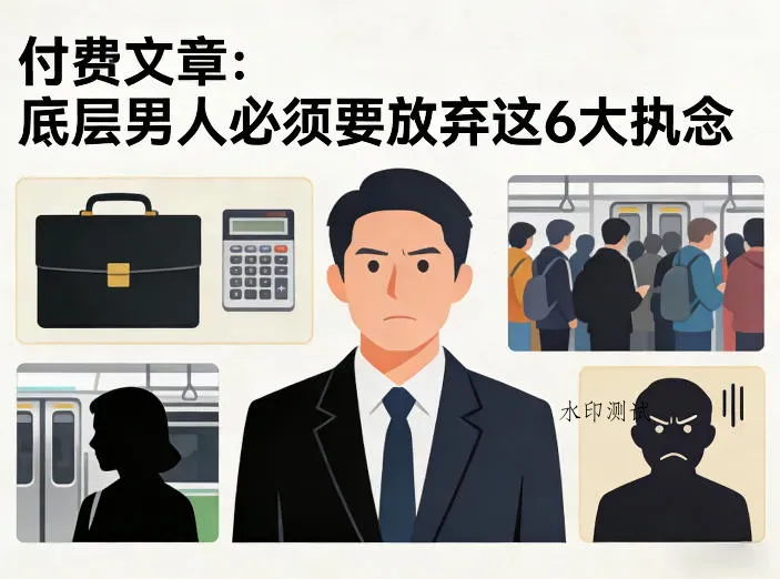 付费文章：底层男人必须要放弃这6大执念智研卡密分销 | 创作者分成平台 | 商业全案定制 | 创业| 运营方案 | 积分兑换系统 | 知识付费社群|宝妈副业智研新知品牌官方网站站