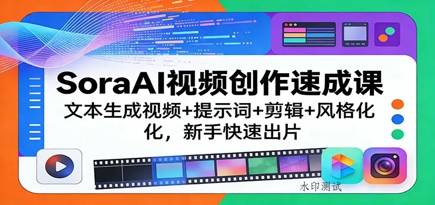 SoraAI视频创作速成课：文本生成视频+提示词+剪辑+风格化，新手快速出片智研卡密分销 | 创作者分成平台 | 商业全案定制 | 创业| 运营方案 | 积分兑换系统 | 知识付费社群|宝妈副业智研新知品牌官方网站站