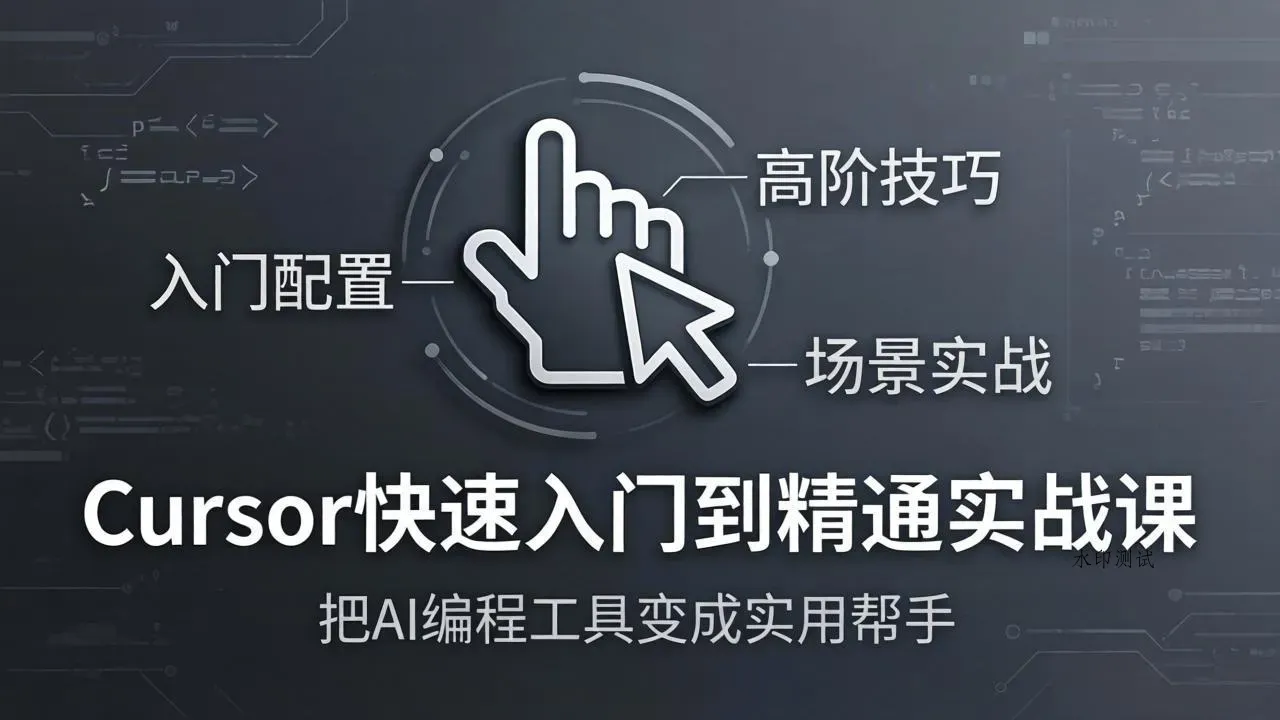 Cursor快速入门到精通实战课：入门配置+高阶技巧+场景实战，把AI编程工具变成实用帮手智研卡密分销 | 创作者分成平台 | 商业全案定制 | 创业| 运营方案 | 积分兑换系统 | 知识付费社群|宝妈副业智研新知品牌官方网站站