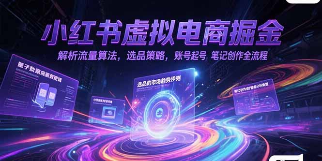 小红书虚拟电商掘金，解析流量算法，选品策略，账号起号，笔记创作全流程智研卡密分销 | 创作者分成平台 | 商业全案定制 | 域名交易平台 | 运营方案 | 积分兑换系统 | 知识付费社群智研新知品牌官方网站站