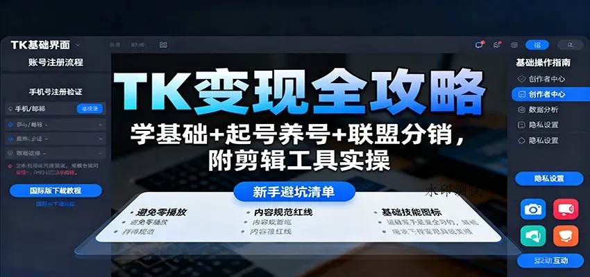 TK变现全攻略：学基础+起号养号+联盟分销，附剪辑工具实操智研卡密分销 | 创作者分成平台 | 商业全案定制 | 域名交易平台 | 运营方案 | 积分兑换系统 | 知识付费社群智研新知品牌官方网站站