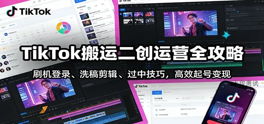 TikTok搬运二创运营全攻略:刷机登录、洗稿剪辑 、过中技巧,高效起号变现智研卡密分销 | 创作者分成平台 | 商业全案定制 | 域名交易平台 | 运营方案 | 积分兑换系统 | 知识付费社群智研新知品牌官方网站站