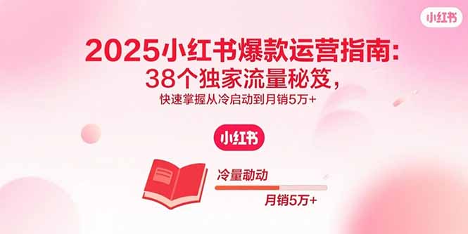 2025小红书爆款运营指南：38个独家流量秘笈，快速掌握从冷启动到月销5万+智研卡密分销 | 创作者分成平台 | 商业全案定制 | 域名交易平台 | 运营方案 | 积分兑换系统 | 知识付费社群智研新知品牌官方网站站
