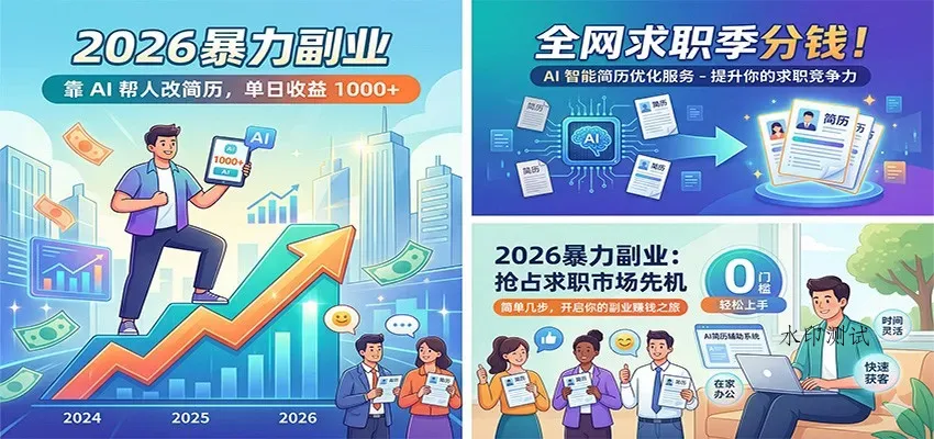 2026暴力副业：靠AI帮人改简历，单日收益1000+，全网求职季分钱智研卡密分销 | 创作者分成平台 | 商业全案定制 | 创业| 运营方案 | 积分兑换系统 | 知识付费社群|宝妈副业智研新知品牌官方网站站