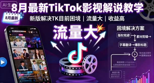 8月最新TikTok影视解说教学，新版解决TK目前困境，流量大，收益高智研卡密分销 | 创作者分成平台 | 商业全案定制 | 域名交易平台 | 运营方案 | 积分兑换系统 | 知识付费社群智研新知品牌官方网站站